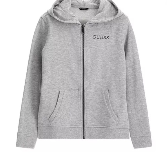 GUESS Big Boys Triangle Logo French Terry Zip Hoodie Guess Kids Hoodies 12, 16 - Picture 4 of 10